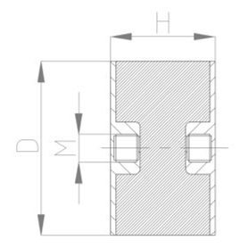 JNDE型<a href='http://m.0580rencai.cn' target='_blank'><u>橡膠減震器</u></a>結(jié)構(gòu)